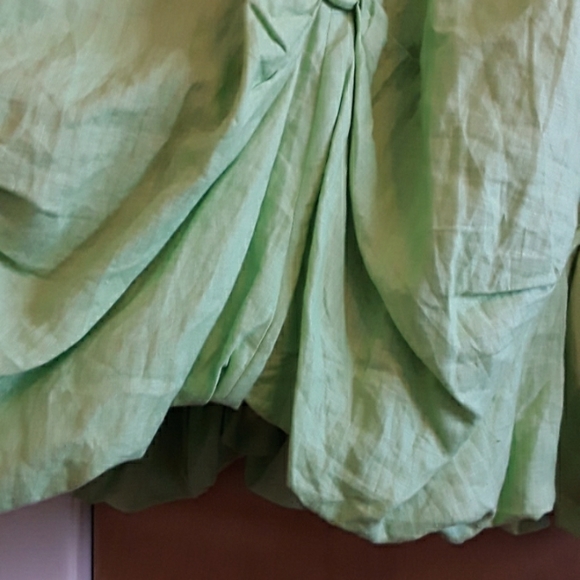 - ART Atelier Rare Toggery Linen "Lagenlook" Lime Green Dress - Picture 6 of 9